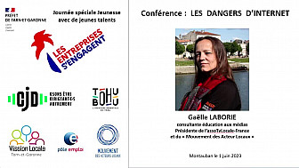 'Les Entreprises s'Engagent' en Tarn-et-Garonne avec le CJD82 - conférence de Gaëlle LABORIE 'Dangers d'Internet pour les Jeunes' à l'occasion de l'événement